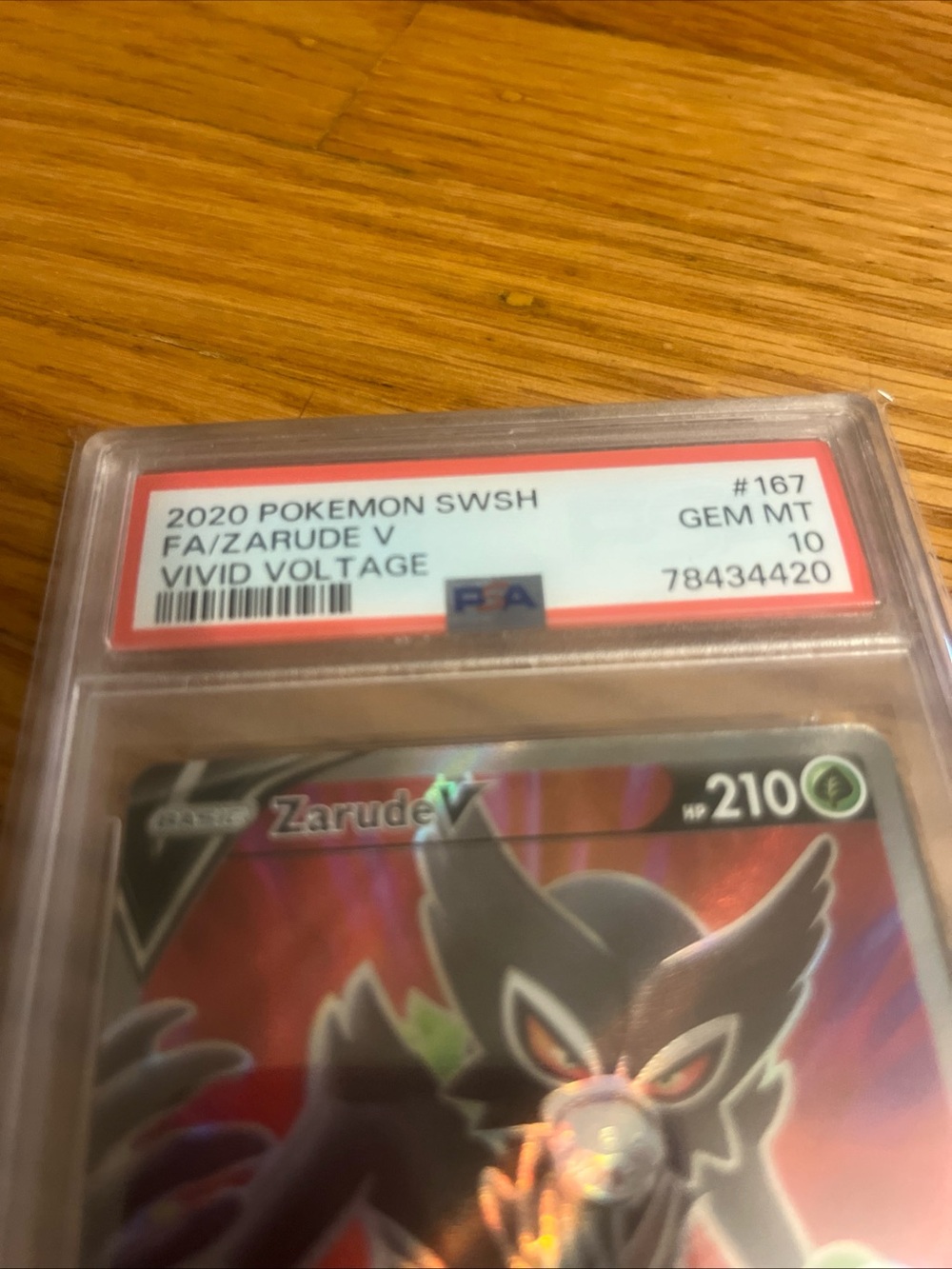 Pokemon TCG Zarude Vivid Voltage Full Art V PSA Gem Mint 10 - Picture 3 of 5